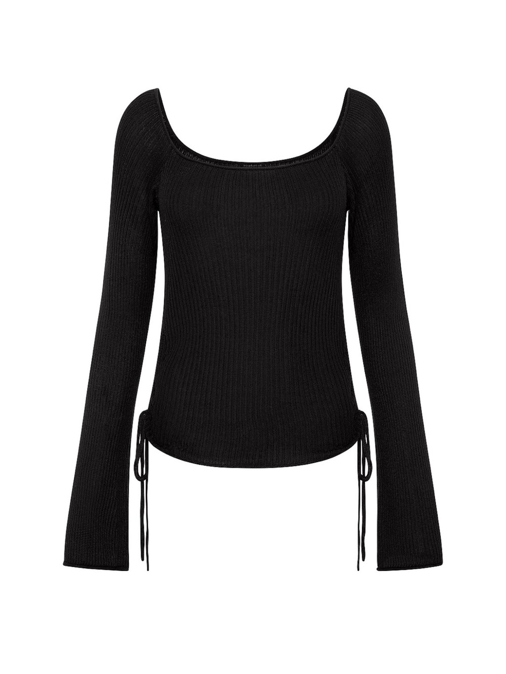 PINK Victoria's Secret Black Off-the-Shoulder Ribbed Sweater